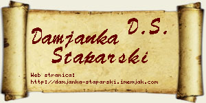Damjanka Staparski vizit kartica